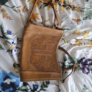 Frye Tan Leather Crossbody Bag